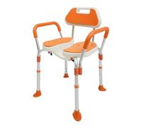 HuKaiL Tabouret de douche, tabouret de douche, réglable en hauteur, 39 à 49 cm, avec accoudoirs et capacité de charge de 125 kg, siège de baignoire, siège de douche avec support de pommeau de douche