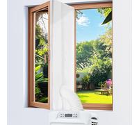 Hukermoon 300CM Tissu de Calfeutrage de Fenêtres pour Climatiseur Mobile, Kit de Joint Porte Fenêtre pour Climatisation, Sèche Linge Compatible avec Toutes les Unités Mobiles, Installation Facile (3M)