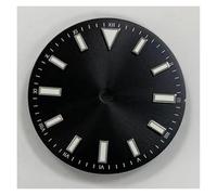 HUKILU yaoqijie Accessoires de Montre modifiés Sunray Cadran Rayé Clous Police Lumineuse Verte Adaptée au Mouvement NH35/8215/2836 Lasting(Schwarz)