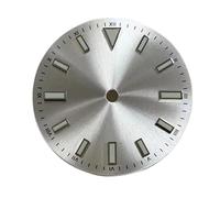 HUKILU yaoqijie Accessoires de Montre modifiés Sunray Cadran Rayé Clous Police Lumineuse Verte Adaptée au Mouvement NH35/8215/2836 Lasting(Silver)