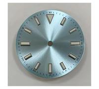 HUKILU yaoqijie Accessoires de Montre modifiés Sunray Cadran Rayé Clous Police Lumineuse Verte Adaptée au Mouvement NH35/8215/2836 Lasting(Light Blue)