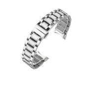 HUKILU yaoqijie Bracelet de montre en acier inoxydable à extrémité incurvée, bracelets de montre 16 mm, 17 mm, 18 mm, 19 mm, 20 mm, 21 mm, 22 mm, 23 mm, 24 mm lasting(Silver curved,22mm)
