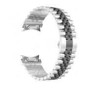 HUKILU yaoqijie Bracelet en acier for montre 6 Classic 43 47 mm Bracelet en métal à ajustement rapide for montre 6/5/4 40 mm 44 mm 5Pro 45 mm lasting(Silver Black,Watch 4 40mm 44mm)