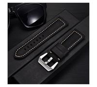 HUKILU yaoqijie Bracelet en cuir de vache Crazy Horse 20mm 22mm 24mm 26mm bracelets de montre en cuir véritable bracelet ceinture accessoires de montre lasting(schwarz,26mm)