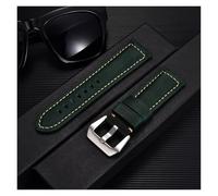 HUKILU yaoqijie Bracelet en cuir de vache Crazy Horse 20mm 22mm 24mm 26mm bracelets de montre en cuir véritable bracelet ceinture accessoires de montre lasting(Green,22mm)