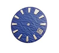 HUKILU yaoqijie Cadran de Montre 28,5 mm for Mouvement NH35/NH36/4R/6R C3, Motif de Vagues Lumineuses Vertes Fortes, Accessoires de Remplacement for Montres Lasting(Blu)