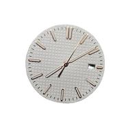 HUKILU yaoqijie Cadran de Montre 31,8 mm + Aiguilles Vertes Lumineuses, Accessoires de Remplacement for Mouvement NH35 Lasting(White Rose Gold Set)