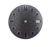 HUKILU yaoqijie Cadran de Montre à écailles de Poisson 28,55 mm c3 Super Vert Lumineux for Assemblage de Mouvement Automatique NH35 pièces de Montre à Calendrier Unique Bleu Noir Lasting(WZ-N-58)