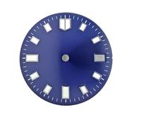 HUKILU yaoqijie Cadran de Montre à écailles de Poisson 28,55 mm c3 Super Vert Lumineux for Assemblage de Mouvement Automatique NH35 pièces de Montre à Calendrier Unique Bleu Noir Lasting(WZ-N-104)