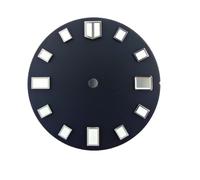 HUKILU yaoqijie Cadran de Montre à écailles de Poisson 28,55 mm c3 Super Vert Lumineux for Assemblage de Mouvement Automatique NH35 pièces de Montre à Calendrier Unique Bleu Noir Lasting(WZ-N-101)