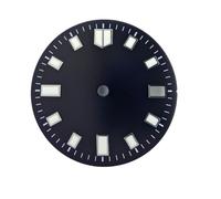 HUKILU yaoqijie Cadran de Montre à écailles de Poisson 28,55 mm c3 Super Vert Lumineux for Assemblage de Mouvement Automatique NH35 pièces de Montre à Calendrier Unique Bleu Noir Lasting(WZ-N-102)