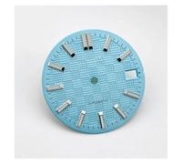 HUKILU yaoqijie Cadran de Montre Lumineux Vert de 28,5 mm avec Date de Calendrier Unique, Accessoires de Montre de Modification for Mouvement NH35/NH36 Lasting(Sky Blue)