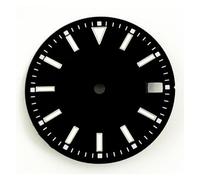 HUKILU yaoqijie Cadran de Montre NH35 28,5 mm stérile Bleu Lumineux adapté au Mouvement Automatique NH35 Accessoires de Montre pièces avec fenêtre de Calendrier Lasting(Schwarz)