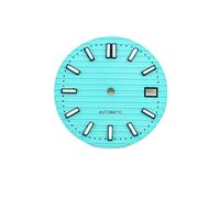 HUKILU yaoqijie Cadran de Montre NH35 29,8 mm, Cadran Lumineux Vert, pièces Accessoires for boîtier de Montre for Homme for Mouvement NH34 nh35 modifié Lasting(Sky Blue dial)