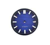 HUKILU yaoqijie Cadran de Montre NH35 29,8 mm, Cadran Lumineux Vert, pièces Accessoires for boîtier de Montre for Homme for Mouvement NH34 nh35 modifié Lasting(Black Blue dial)