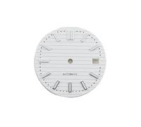 HUKILU yaoqijie Cadran de Montre NH35 29,8 mm, Cadran Lumineux Vert, pièces Accessoires for boîtier de Montre for Homme for Mouvement NH34 nh35 modifié Lasting(White dial)