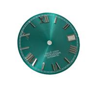 HUKILU yaoqijie Cadran de Montre NH35 de 28,5 mm sans Chiffres Romains Lumineux for Mouvement mécanique Automatique NH35 NH36 pièces Accessoires Lasting(Light Blue Silver)