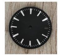 HUKILU yaoqijie Cadran de Montre Simple de 28,5 mm, Accessoires de Montre modifiés avec fenêtre de Calendrier, Rayures de Cadran for Mouvement NH35/364R/7S Lasting(Sunburst Black)