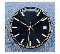 HUKILU yaoqijie Cadran de Montre Super Blue Glow in The Dark de 28,5 mm à Double Calendrier C3 for Mouvement Automatique 8285, pièces de Montage du Cadran Lasting(JS5028)