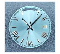 HUKILU yaoqijie Cadran de Montre Super Blue Glow in The Dark de 28,5 mm à Double Calendrier C3 for Mouvement Automatique 8285, pièces de Montage du Cadran Lasting(5026a)