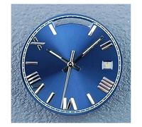 HUKILU yaoqijie Cadran de Montre Super Blue Glow in The Dark de 28,5 mm à Double Calendrier C3 for Mouvement Automatique 8285, pièces de Montage du Cadran Lasting(5031a)