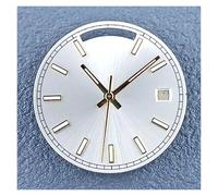 HUKILU yaoqijie Cadran de Montre Super Blue Glow in The Dark de 28,5 mm à Double Calendrier C3 for Mouvement Automatique 8285, pièces de Montage du Cadran Lasting(JS5027)