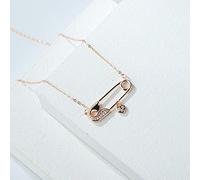 HUKJ S925 Collier Pin en Argent Sterling Féminin, Diamant Diamant Personnalité Créative Design Tendance