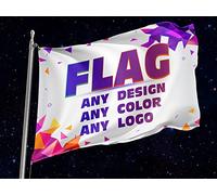 HUKQWX Drapeau & Bannière Personnalisés - Créez Votre Propre Drapeau/Bannière, Ajoutez Logo/Texte/Photo pour Décoration de Jardin Extérieur/double face/5X8 FT