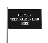 HUKQWX Drapeau & Bannière Personnalisés - Créez Votre Propre Drapeau/Bannière, Ajoutez Logo/Texte/Photo pour Décoration de Jardin Extérieur/double face/2X3 FT