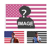 HUKQWX Drapeau Extérieur personnalisé - Ajoutez Votre Texte, Logo ou Photo, Bannière personnalisé, Idéal pour Événements et Décorations Intérieures/Extérieures/double face/2X3 FT