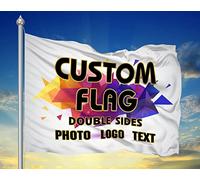 HUKQWX Drapeau Extérieur personnalisé - Ajoutez Votre Texte, Logo ou Photo, Bannière personnalisé, Idéal pour Événements et Décorations Intérieures/Extérieures/simple face/2X3 FT