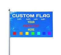 HUKQWX Drapeau Personnalisable Photo Ajoutez Votre Propre Image Photo Texte De l'Image Drapeau Personnalisé pour la Décoration De Jardin Extérieur/double face/2X3 FT