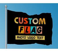 HUKQWX drapeau personnalisé, Avec Texte/Photo/Design/Logo, Banniere Anniversaire Personnalisable, convient Pour Les Anniversaires, Les Festivals, Les FêTes/simple face/2X3 FT