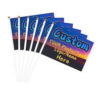 HUKQWX Drapeau Personnalisé, BannièRe Jardin de Drapeau Personnalisé Impression de Votre Conception/Logo/Image/Mots, Entreprise bannière Personnalisation(sans mât)/double face/5X8 FT