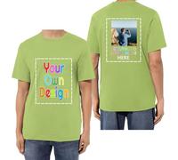 HUKQWX T-Shirt personnalisé pour Hommes Femmes Adultes/Femmes concevez Votre Propre Chemise Ajouter du Texte/Image/Logo T-Shirt en Coton personnalisé Photo imprimée Avant/arrière