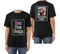 HUKQWX Tee Shirt Personnalisé Homme Femme - T-Shirts personnalisés pour Hommes/Femmes concevez Votre Propre Chemise Ajouter du Texte/Image/Logo - Tshirt Cadeau Personnalisable