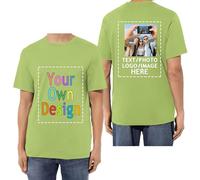 HUKQWX Tee Shirt Personnalisé Homme Femme - T-Shirts personnalisés pour Hommes/Femmes concevez Votre Propre Chemise Ajouter du Texte/Image/Logo - Tshirt Cadeau Personnalisable