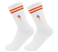 HUKUMA Chaussettes brodées Aperol Spritz, chaussettes Aperol cadeau, chaussettes de tennis à motifs pour femmes et hommes