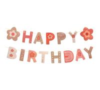HUKUMA Guirlande Happy Birthday, décoration d'anniversaire pour fille, bannière Happy Birthday, guirlande d'anniversaire pour enfants, décoration d'anniversaire 1, 2, 3, 4, 5, 6 ans