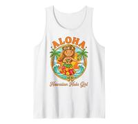 Hula Danseuse hawaïenne Vintage Aloha Tropical Island Luau Girl Débardeur