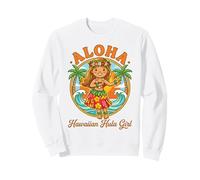 Hula Danseuse hawaïenne Vintage Aloha Tropical Island Luau Girl Sweatshirt