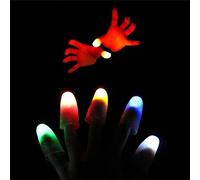 HULA Doigt Magique LED, 5 Paires de Doigts Magiques Allument des Embouts de Pouce LED Lampe de Doigt Pouces Lumière (Blanc)