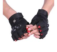 HULA Gants de Lampe de Poche LED, Gants Lumineux à LED Gants Lumineux à LED Gants Squelettes à LED Gants à Main Lumineux (Rouge)