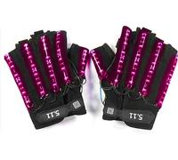 HULA Gants Lumineux de Squelette à LED pour Fête - Gants à Main avec Feux de Doigt (Rose)