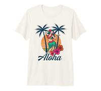 Hula Girl Tropical Island Dance Hawaïen Paradise T-Shirt Haut de Gamme