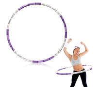Hula Hoop Cerceau de fitness pour adulte 1,1 kg, pour raffermissement du ventre et brûler les graisses pour un entraînement intensif, 8 segments, réorganisation amovible