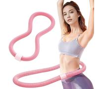 Hula Hoop Cerceau pour adulte, doux, pour perdre du poids, avec noyau à ressort et corde de sécurité, confortable et silencieux, pour fitness, entraînement abdominal et perte de poids, rose, 1,5 kg