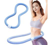 Hula Hoop Cerceau pour adulte, doux, pour perdre du poids, avec noyau à ressort et corde de sécurité, confortable et silencieux, pour fitness, entraînement abdominal et perte de poids, bleu, 1,5 kg