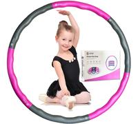 Hula Hoop Cerceau Pour Enfants De 4 À 8 Ans510 G Rose-Gris Hula Hoop Pour Enfants,Démontable,Avec Instructions Électroniques (Français Non Garanti)