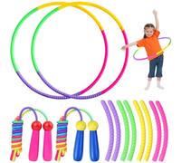 Hula Hoop Lot de 8 cerceaux à sauter en corde pour adultes et enfants - Corde à sauter - 8 pièces - Équipement de sport - Corde à sauter - Corde à sauter - Corde à sauter - Corde à sauter - Corde à